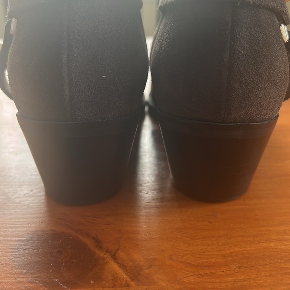 MA&LO-Italy-Laiss-Dark Brown Suede Ankle Boots-Side Zip-buckle-Sz40EU Cowboy - Picture 8 of 12